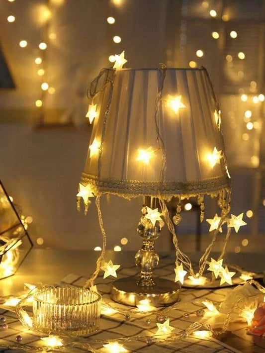 Star Bulb String Lights | Luxury 30-Piece Battery-Powered Star Fairy Lights