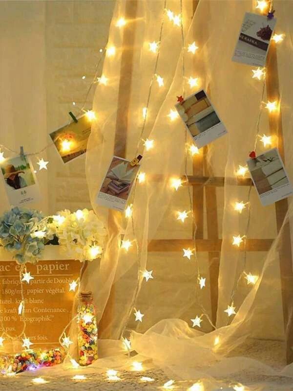 Star Bulb String Lights | Luxury 30-Piece Battery-Powered Star Fairy Lights