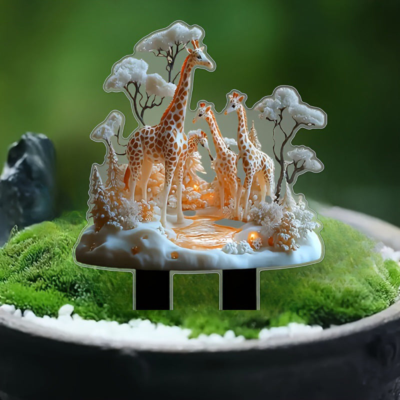 Creative Frog Garden Decoration - Acrylic Outdoor Umbrella Stake Sconce | Whimsical Waterproof Lawn & Patio Light