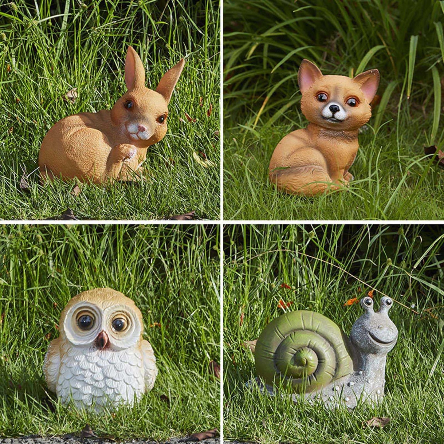 Outdoor Solar Animal Statue Lawn Light - Weatherproof Resin Garden Figurine | Automatic LED Lawn & Patio Accent