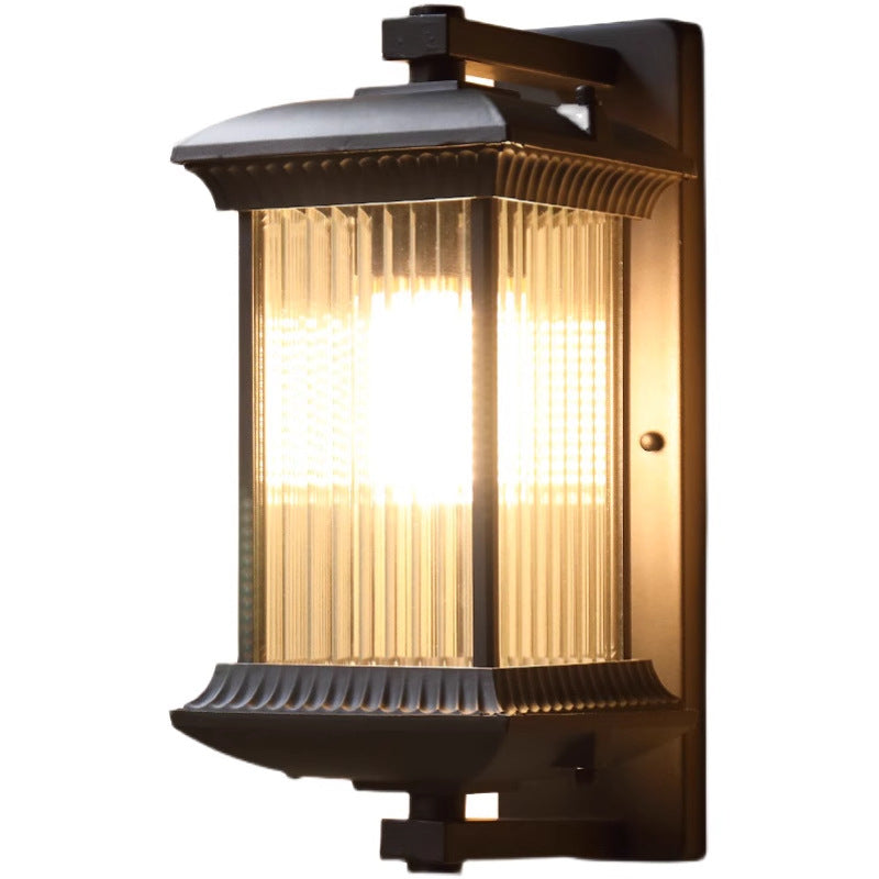 Neo-Chinese Waterproof Outdoor Wall Lamp - Retro Porch & Courtyard Sconce