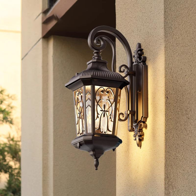 European Vintage Waterproof Outdoor Wall Lamp - IP65 Retro Sconce for Courtyard & Patio