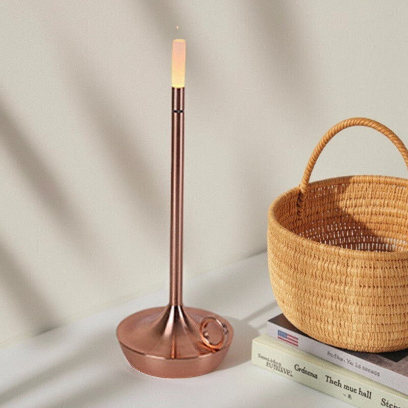 Light Luxury Aladdin Ambient Lamp - 3-Color Touch Metal Desk Decor Night Light