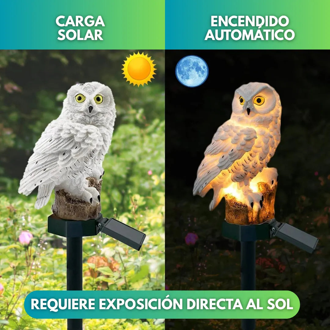 Owl-Shaped Decorative Solar Lamp - Resin Animal Garden Stake Light | Waterproof LED Pathway Landscape Sconce