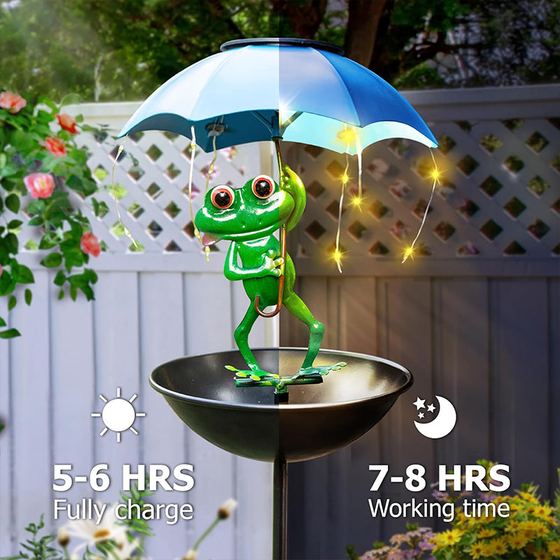 Creative Frog Garden Decoration - Acrylic Outdoor Umbrella Stake Sconce | Whimsical Waterproof Lawn & Patio Light