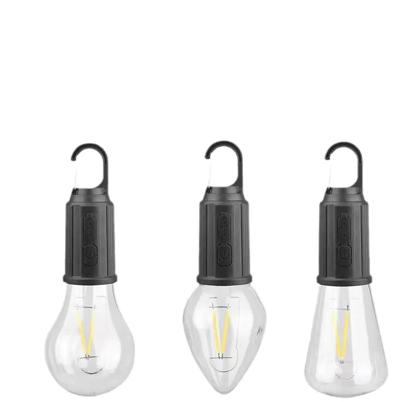 Outdoor Retro Camping Hanging Bulb - Rechargeable Type-C LED Tent Lantern | Warm Tungsten Atmosphere Light | Waterproof Yard Lamp