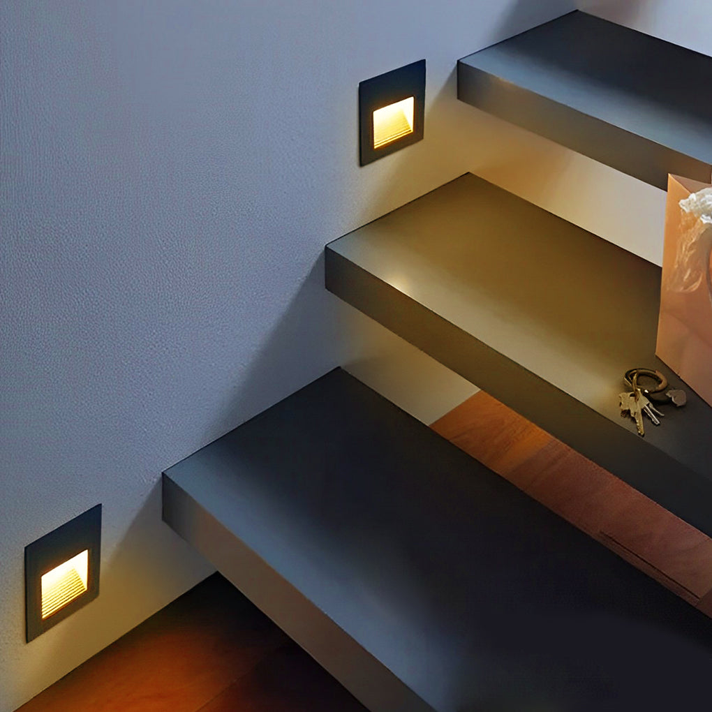 Visual Comfort Wall Recessed LED Step Light – Weatherproof Aluminum Architectural Stair Light