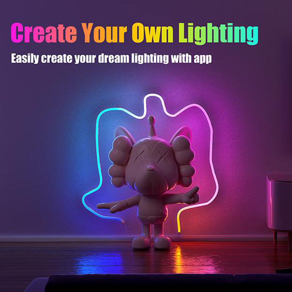 USB Bluetooth RGBIC Neon LED Strip - DIY Flexible Smart Rope Light