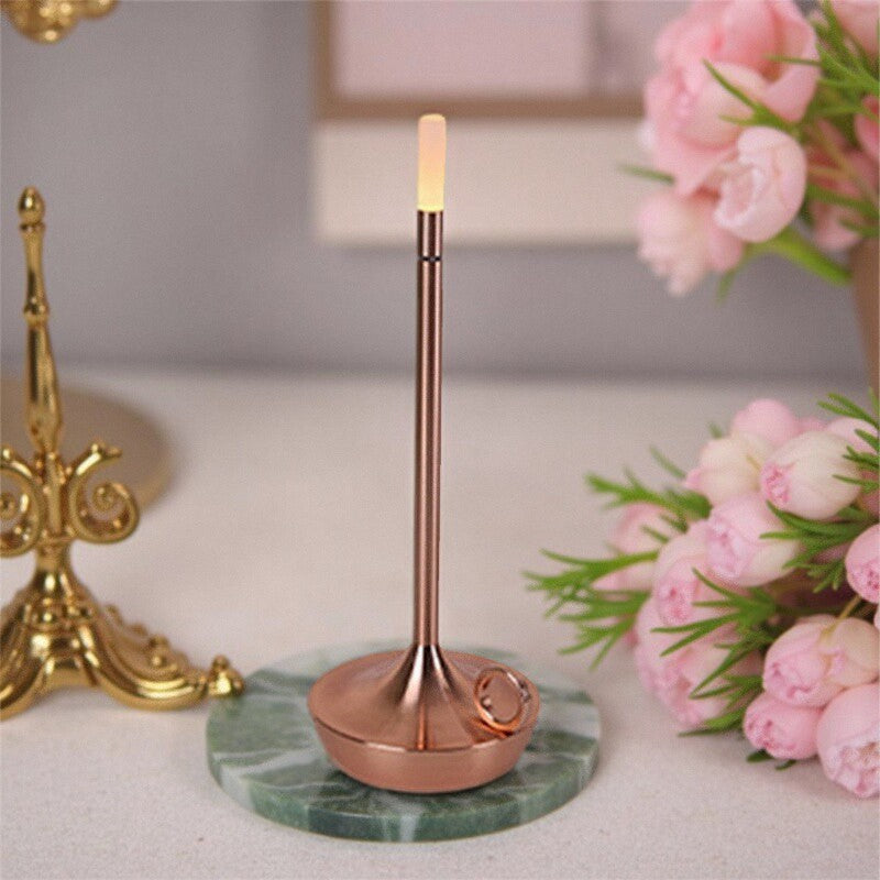 Light Luxury Aladdin Ambient Lamp - 3-Color Touch Metal Desk Decor Night Light
