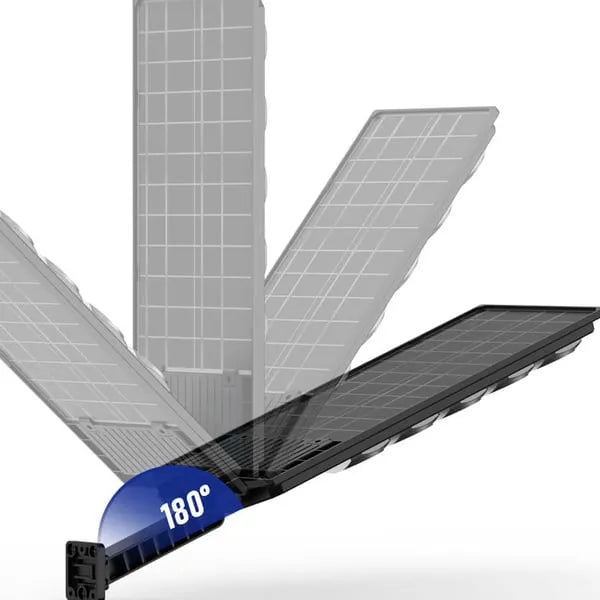 1500W Solar LED Street Light - Commercial IP65 Weatherproof Outdoor Area Lamp | Motion Sensor Dusk-to-Dawn Security Floodlight