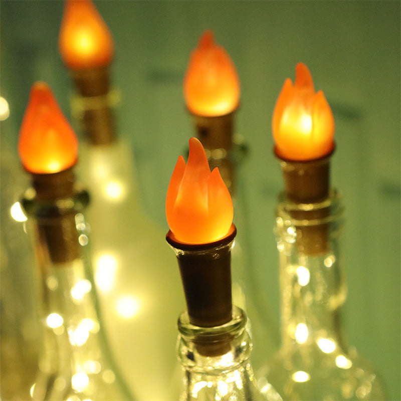 Wine Bottle Lights with Cork - 20 LED Waterproof Copper Wire String | Battery Operated Under-Glow Cork Light | Warm White & RGB