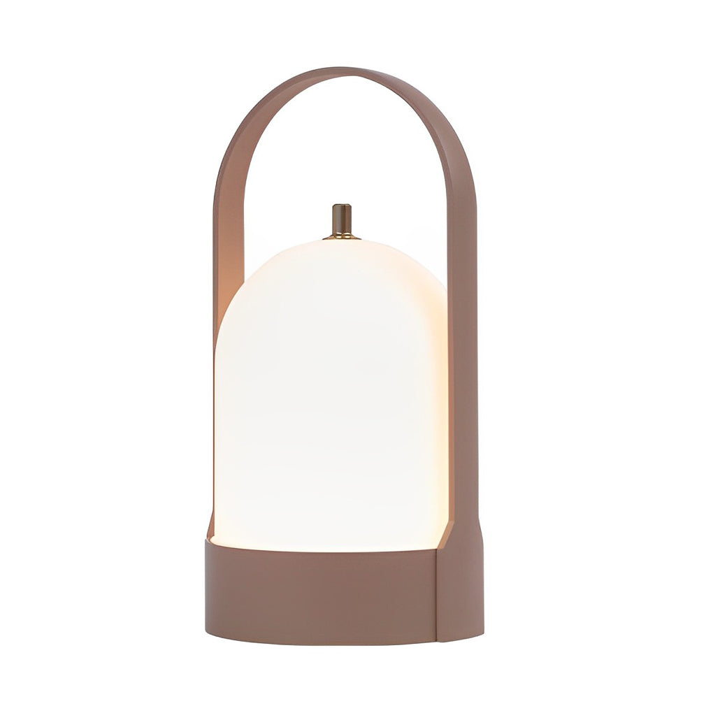 Portable LED Lantern | Luxury Cordless Steel & Glass Indoor-Outdoor Lamp