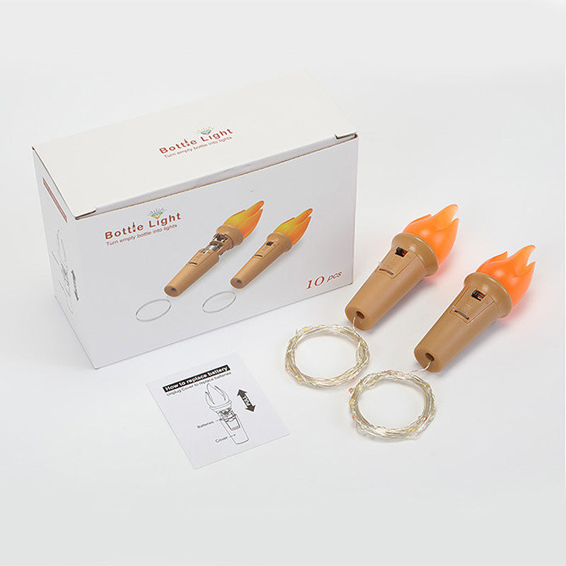 Wine Bottle Lights with Cork - 20 LED Waterproof Copper Wire String | Battery Operated Under-Glow Cork Light | Warm White & RGB