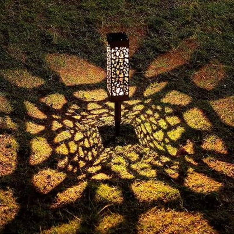 Outdoor Solar Ground Stake Light - Waterproof LED Garden Pathway Sconce | Automatic Dusk-to-Dawn Lawn Landscape Lamp | Warm White & White