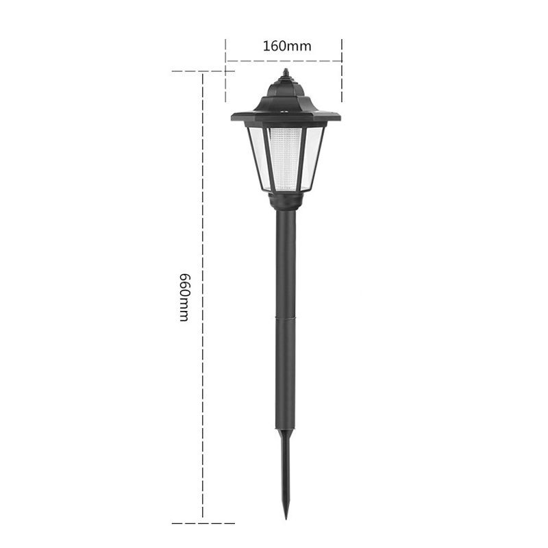 Vintage Solar-Powered Hexagonal Garden Lights - Retro Palace Lantern Stake & Post Mount | Waterproof LED Pathway Sconce