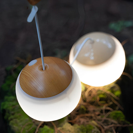 Round LED Dimmable USB Rechargeable Camping Light - Portable Outdoor Hanging Lantern | Waterproof Garden & BBQ Light