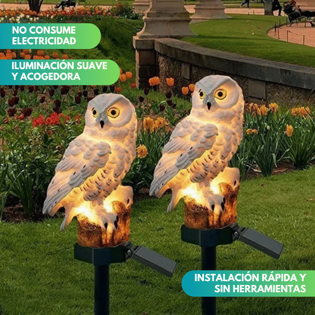 Owl-Shaped Decorative Solar Lamp - Resin Animal Garden Stake Light | Waterproof LED Pathway Landscape Sconce