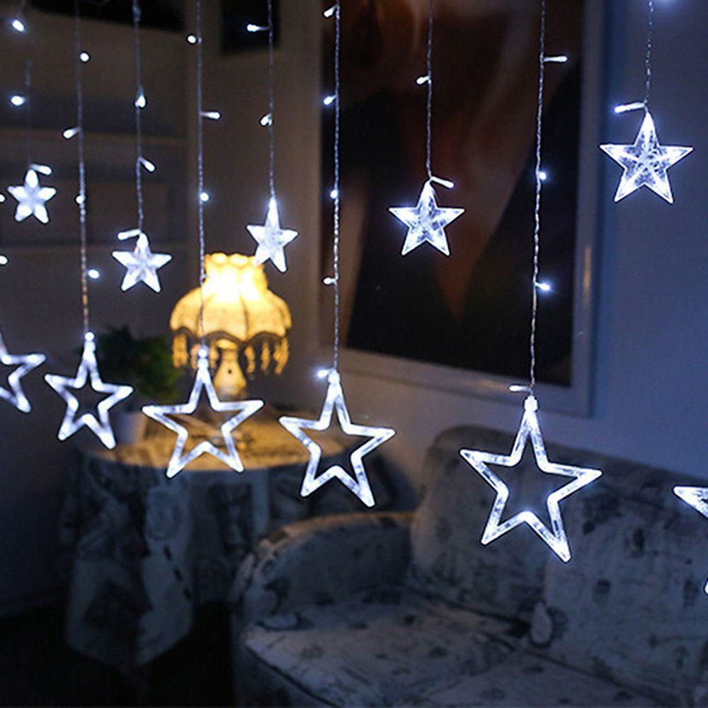 8.2ft Star Curtain String Lights | Luxury 216 LED Hanging Fairy Lights
