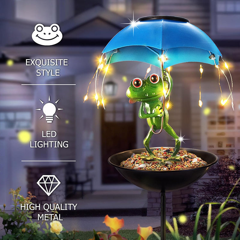 Creative Frog Garden Decoration - Acrylic Outdoor Umbrella Stake Sconce | Whimsical Waterproof Lawn & Patio Light