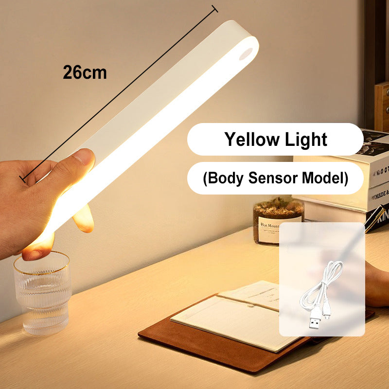 LED Smart Magnetic Human Body Sensor Light Set - Ultra-Thin Wireless Under Cabinet Sconce | Rechargeable Motion Sensor Closet Ligh