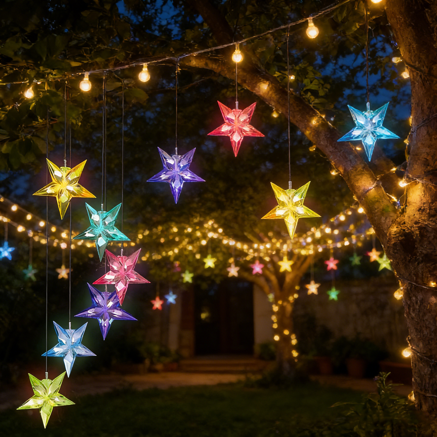 Solar-Powered Butterfly Wind Chime Lights - 7 Color Changing LED Outdoor Mobile | Waterproof Garden & Patio Hanging Sconce