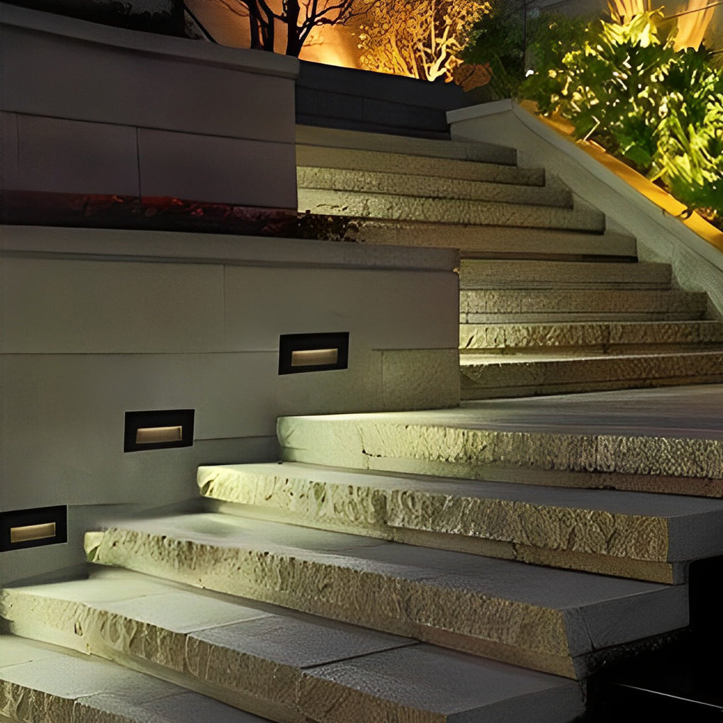 Visual Comfort Wall Recessed LED Step Light – Weatherproof Aluminum Architectural Stair Light