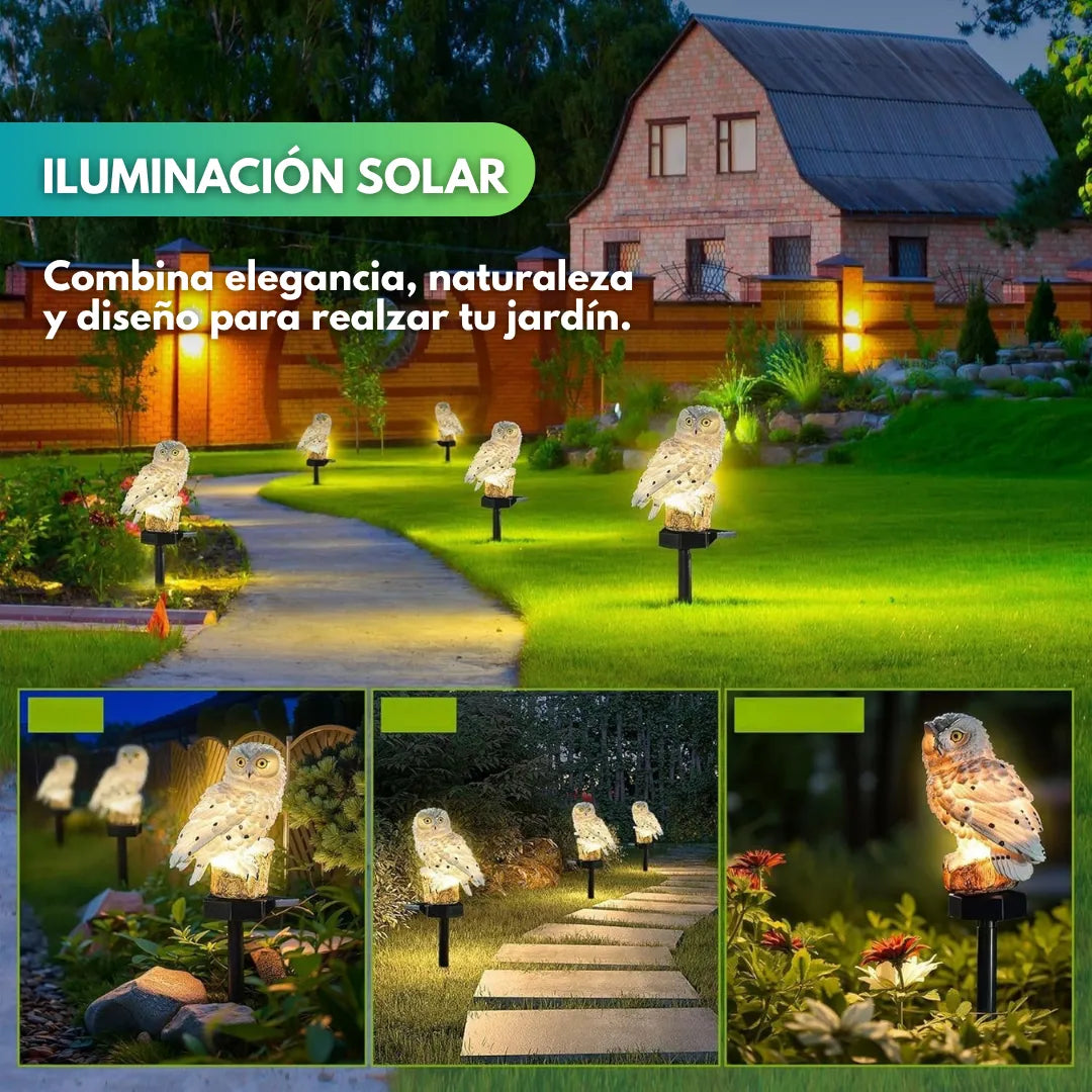 Owl-Shaped Decorative Solar Lamp - Resin Animal Garden Stake Light | Waterproof LED Pathway Landscape Sconce