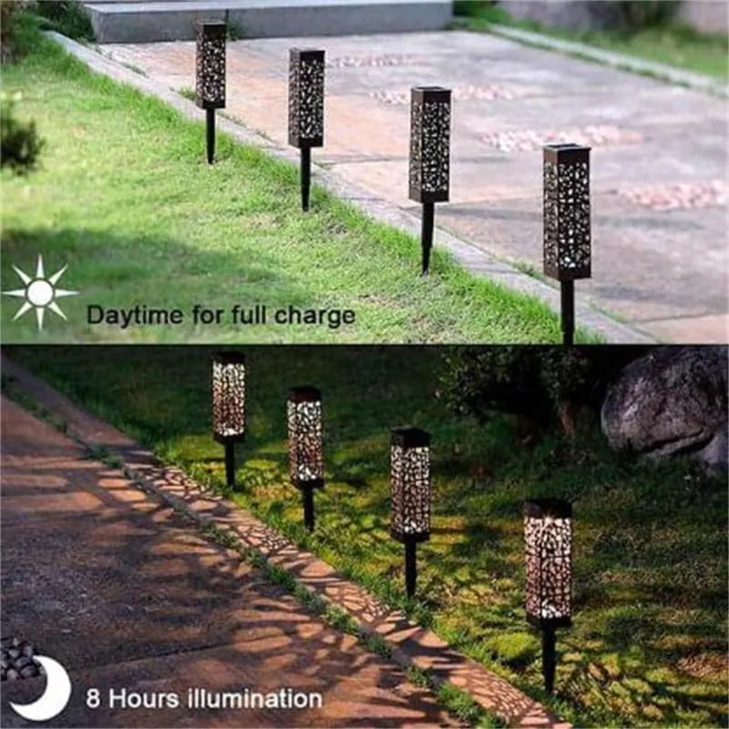 Outdoor Solar Ground Stake Light - Waterproof LED Landscape Pathway Lamp | Auto On/Off Solar Garden Spikes | White & Warm White