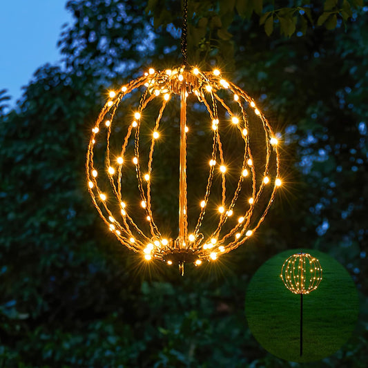 Lightweight Bright Light Ball - Fold-Flat LED Globe Light | Waterproof Hanging Sphere for Garden & Patio