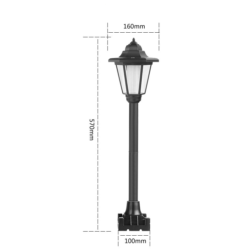 Vintage Solar-Powered Hexagonal Garden Lights - Retro Palace Lantern Stake & Post Mount | Waterproof LED Pathway Sconce