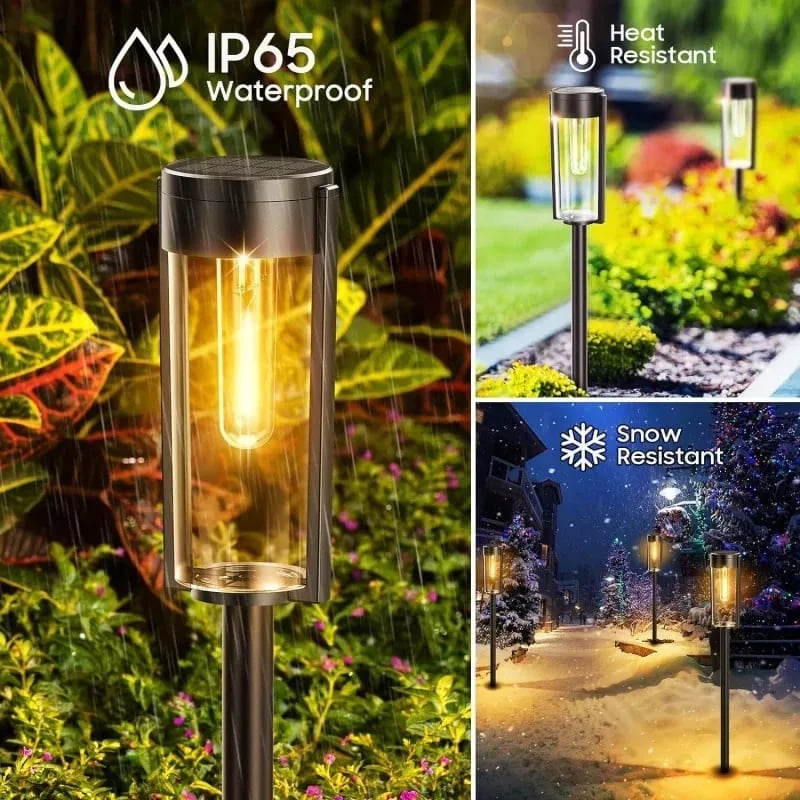 Solar Pathway Lights - Retro Tungsten Filament IP65 Landscape Light