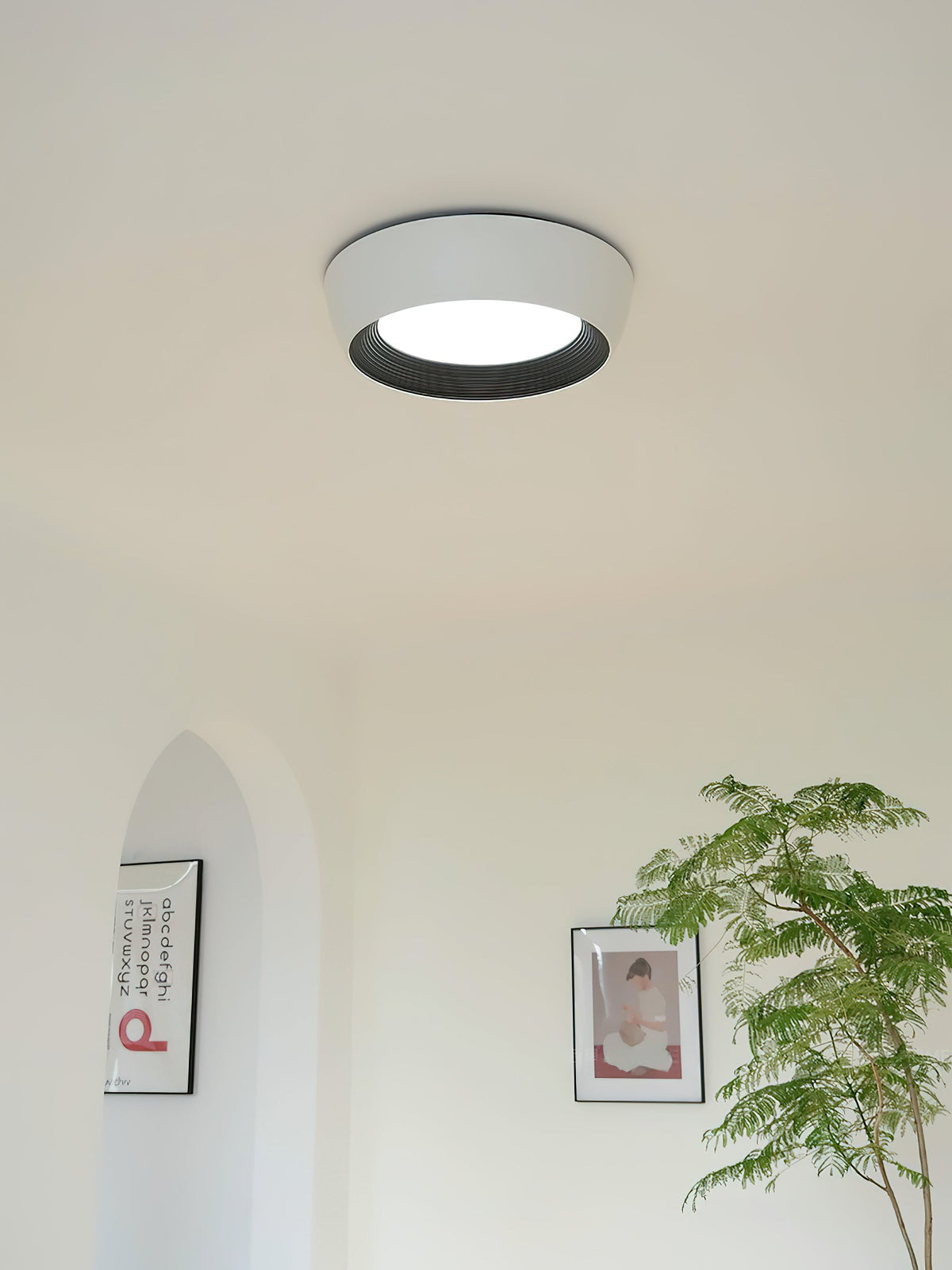 AFX Duncan Ceiling Light – Sleek Iron & Acrylic Flush Mount Modern Fixture