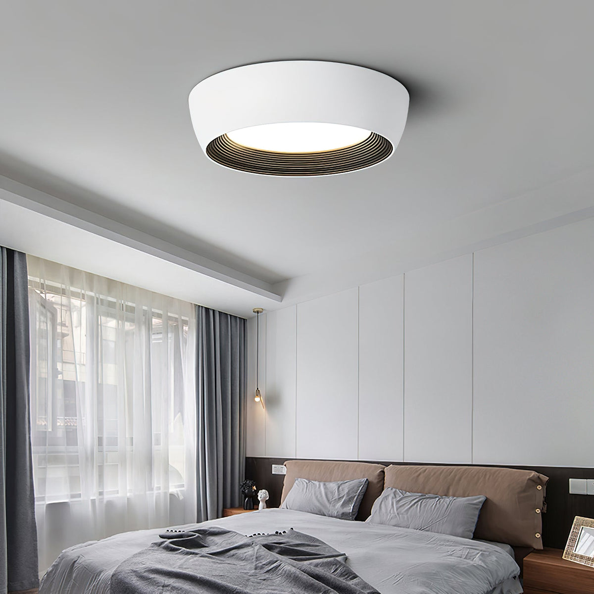 AFX Duncan Ceiling Light – Sleek Iron & Acrylic Flush Mount Modern Fixture