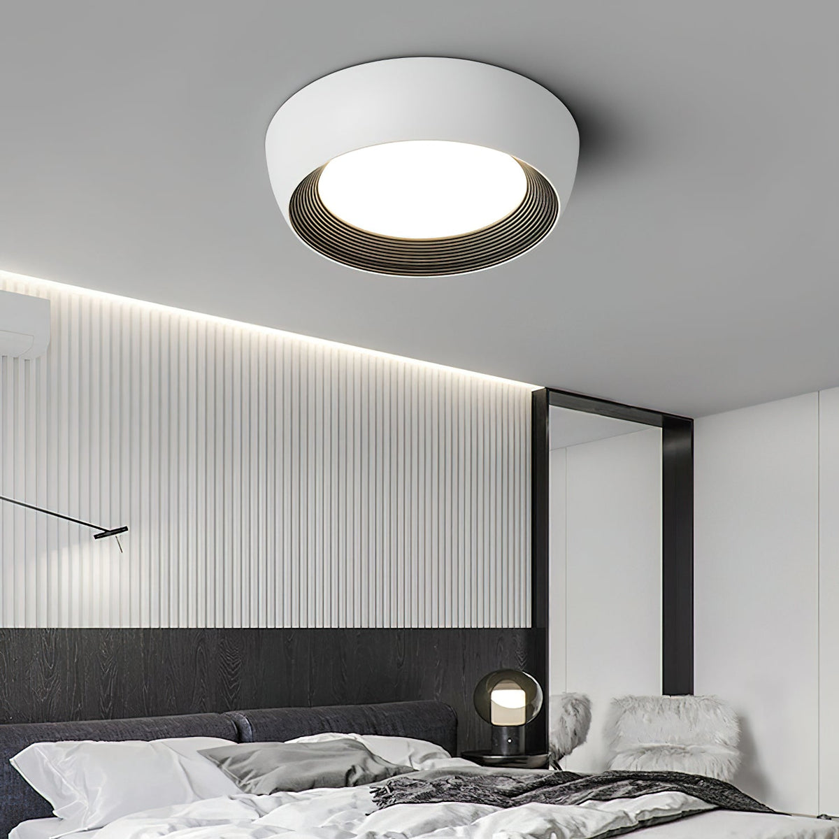 AFX Duncan Ceiling Light – Sleek Iron & Acrylic Flush Mount Modern Fixture