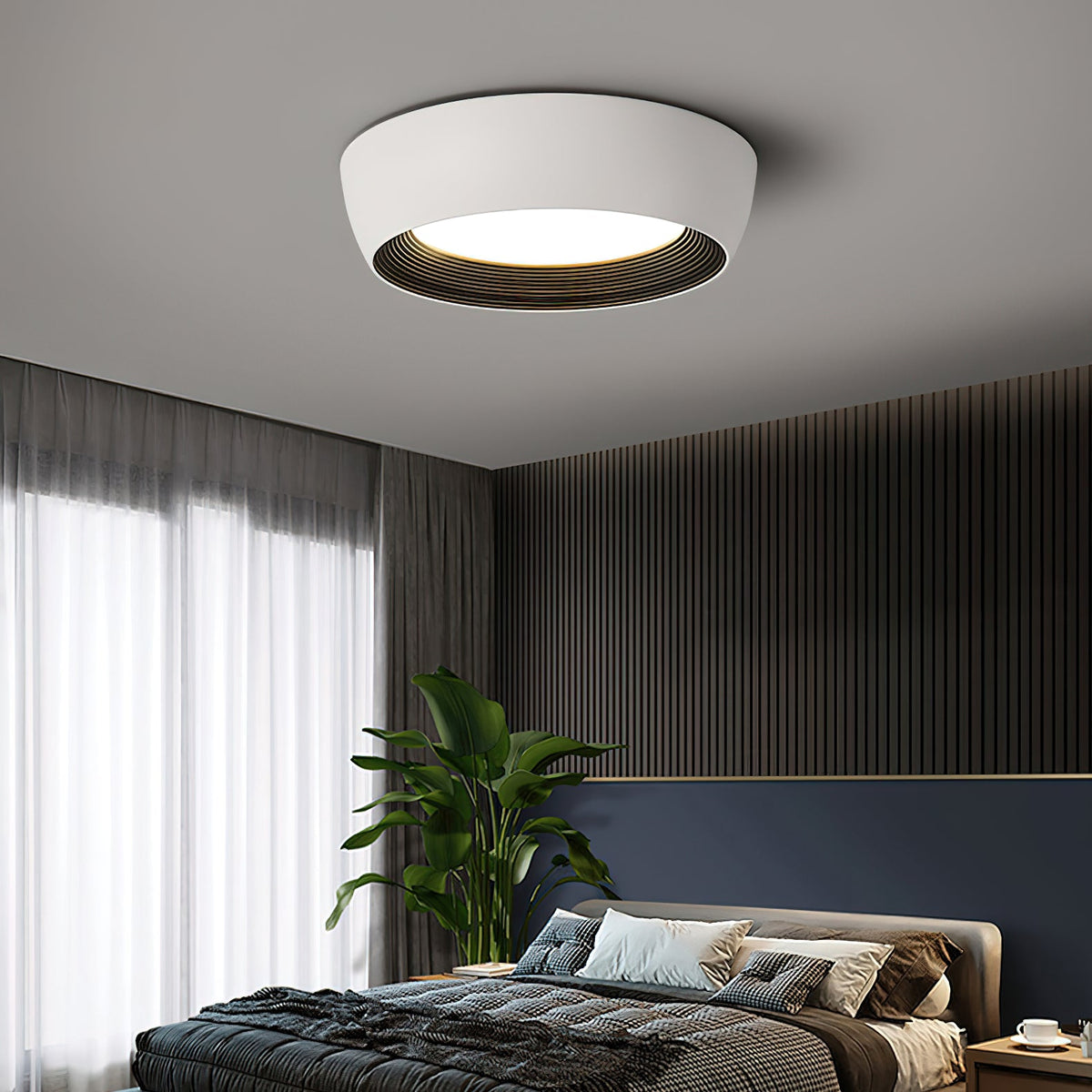 AFX Duncan Ceiling Light – Sleek Iron & Acrylic Flush Mount Modern Fixture