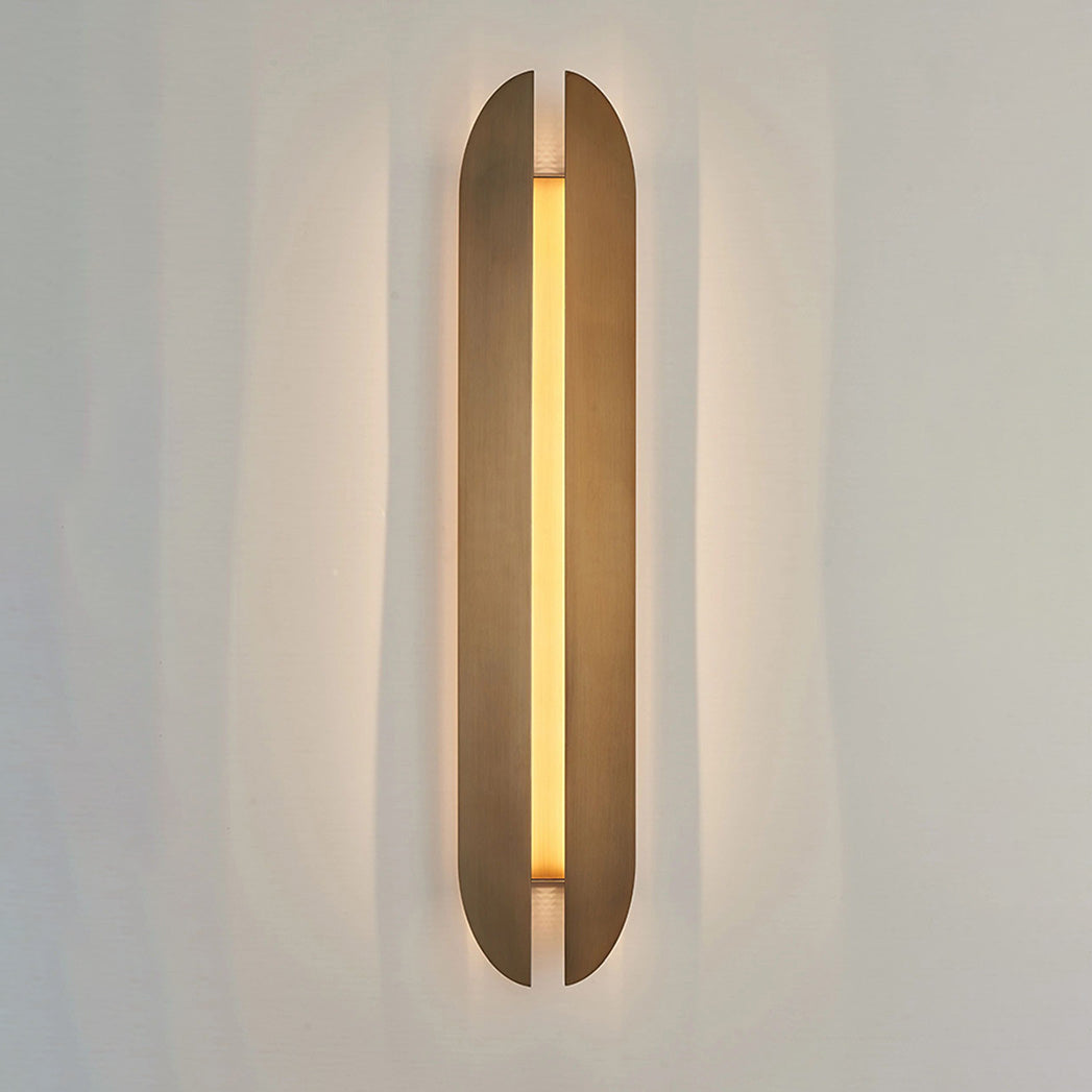 Aare Wall Lamp – Manual Erosion Stainless Steel & Glacial Rock Wall Sconce