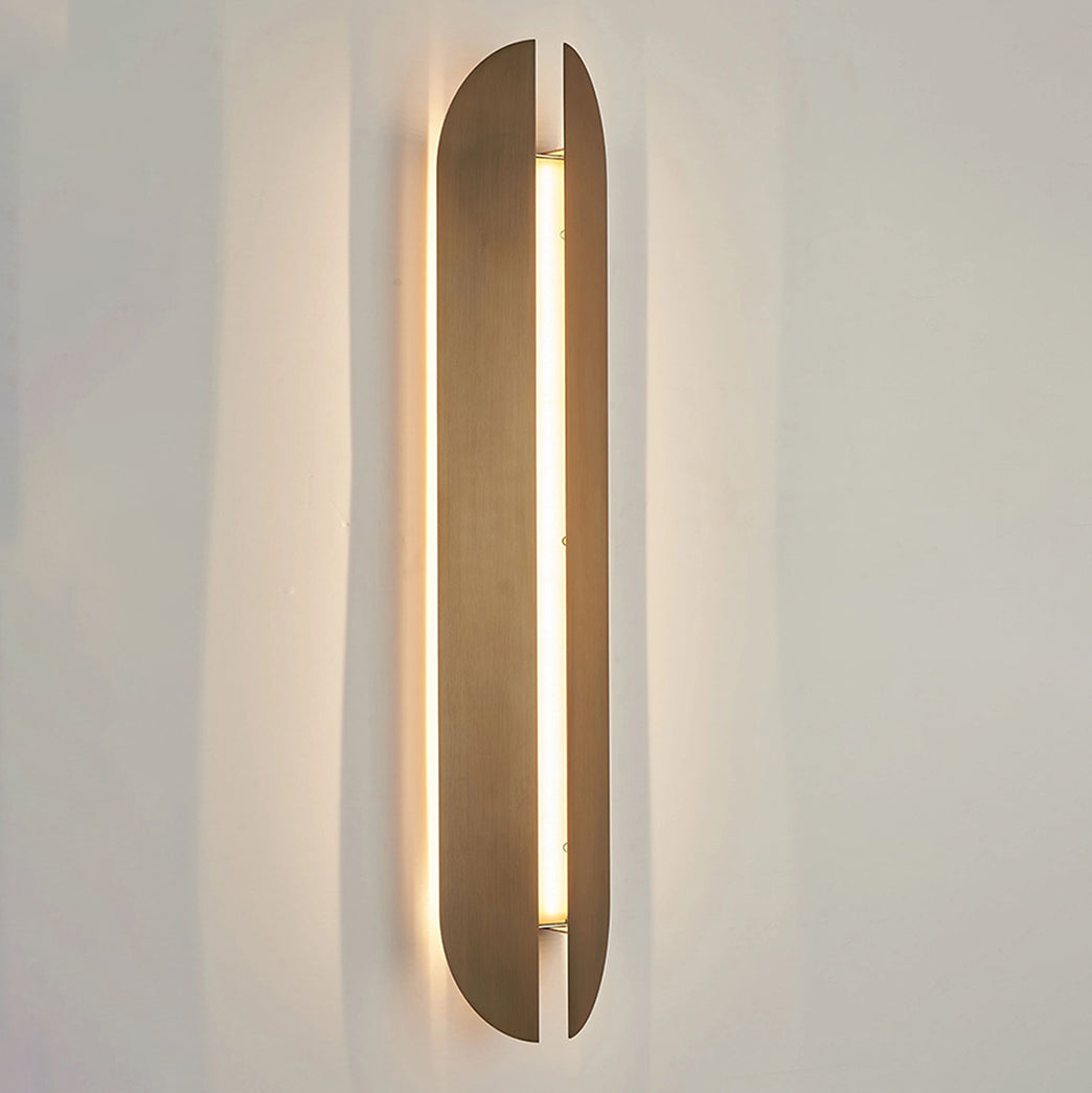 Aare Wall Lamp – Manual Erosion Stainless Steel & Glacial Rock Wall Sconce
