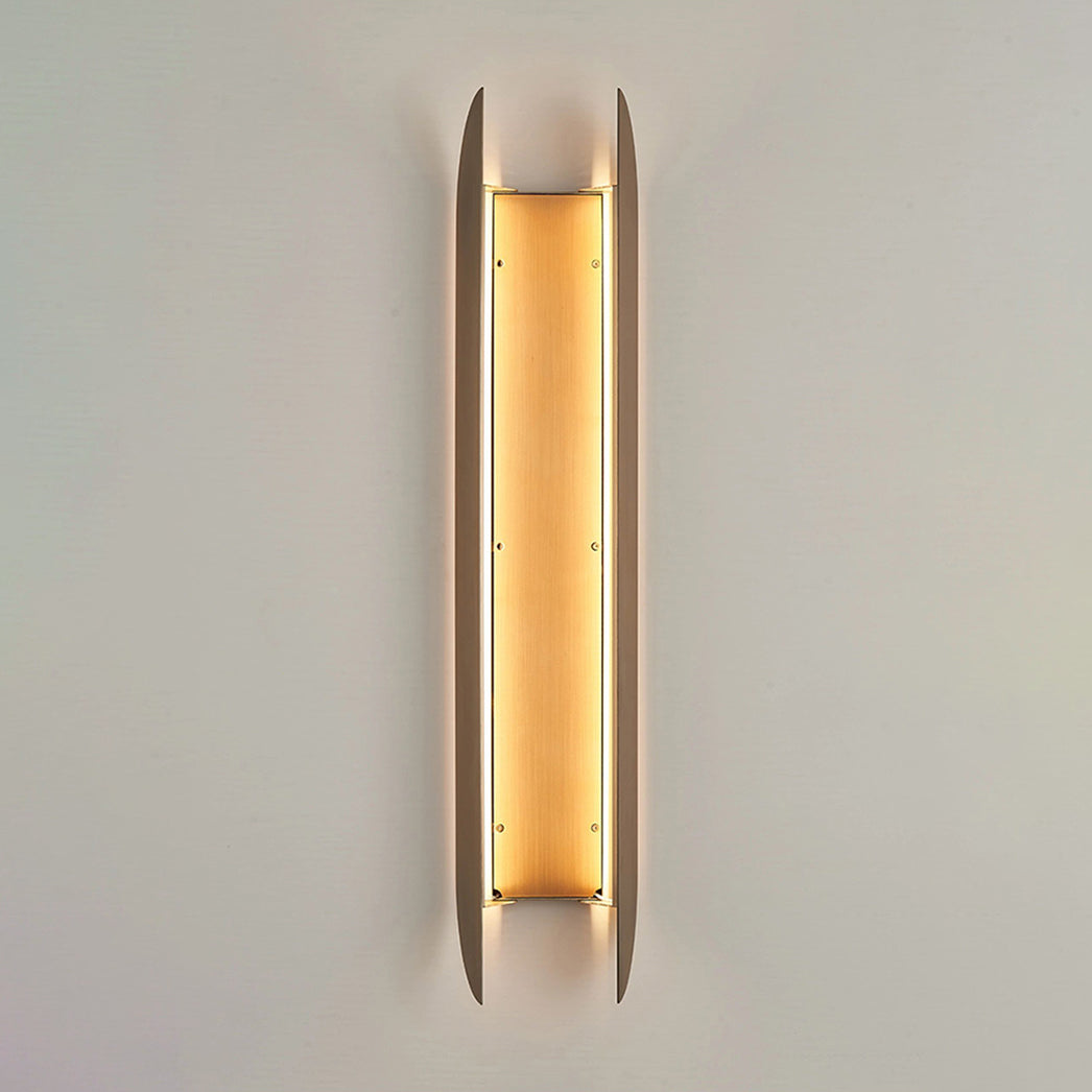 Aare Wall Lamp – Manual Erosion Stainless Steel & Glacial Rock Wall Sconce