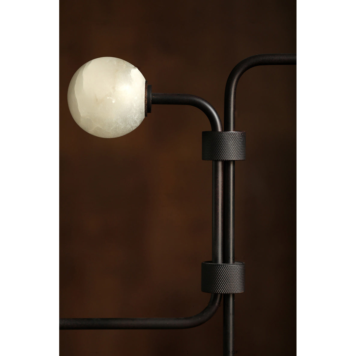 Aballs Chandelier – Spherical Glass Globe & Brass Multi-Head Statement Chandelier