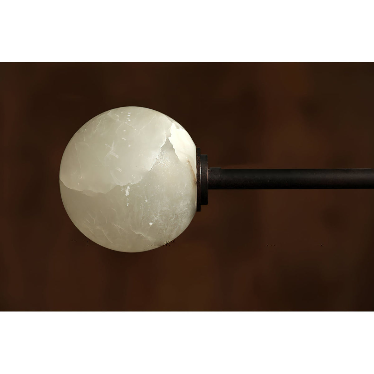 Aballs Chandelier – Spherical Glass Globe & Brass Multi-Head Statement Chandelier