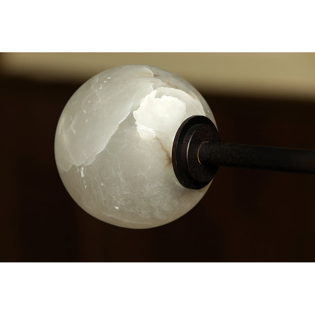 Aballs Chandelier – Spherical Glass Globe & Brass Multi-Head Statement Chandelier