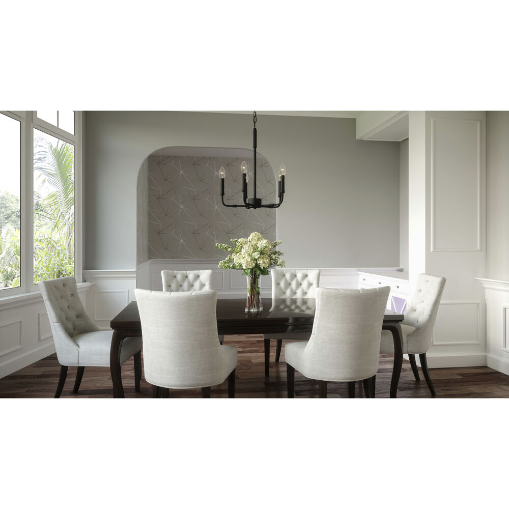 Abner Chandelier – Pared-Back Industrial Brass & Metal Multi-Head Chandelier