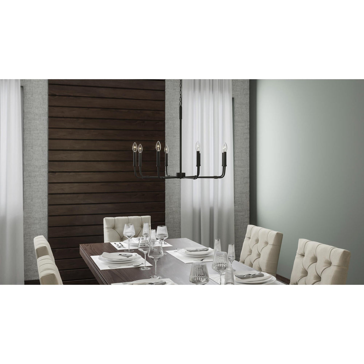 Abner Chandelier – Pared-Back Industrial Brass & Metal Multi-Head Chandelier