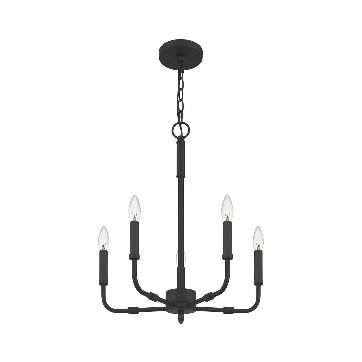 Abner Chandelier – Pared-Back Industrial Brass & Metal Multi-Head Chandelier