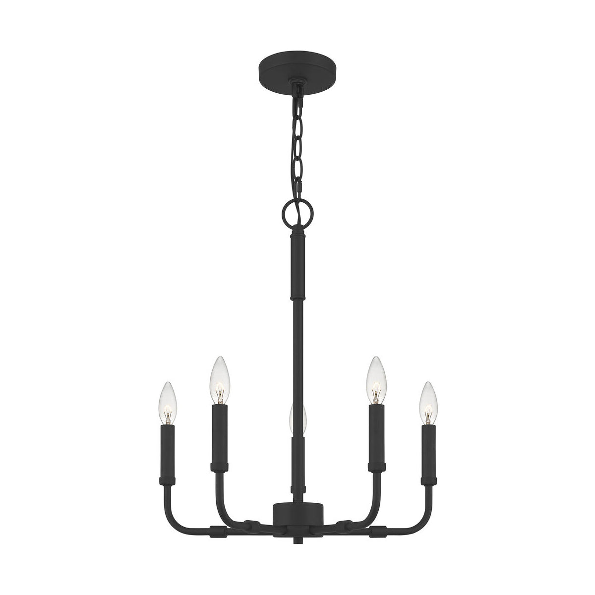 Abner Chandelier – Pared-Back Industrial Brass & Metal Multi-Head Chandelier