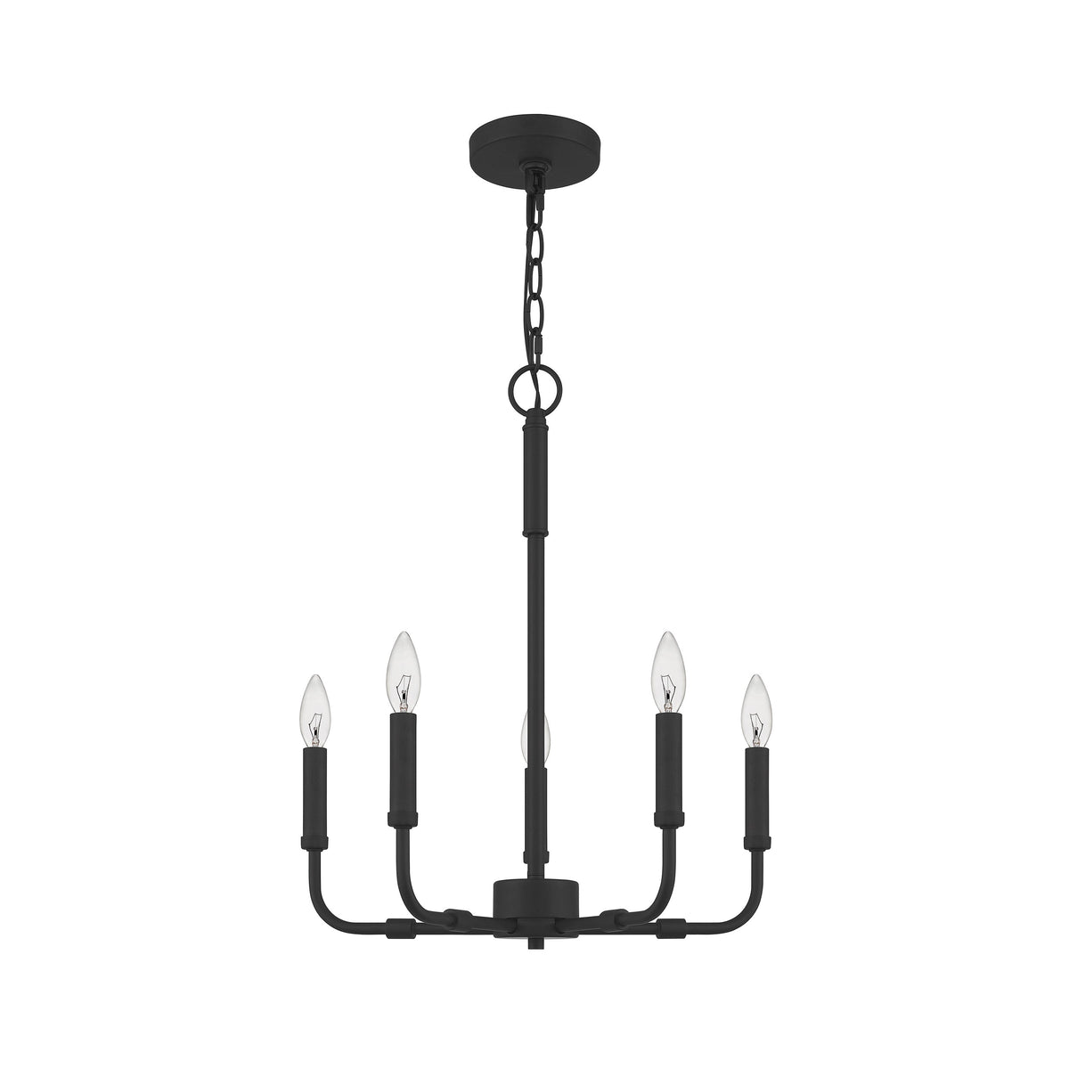 Abner Chandelier – Pared-Back Industrial Brass & Metal Multi-Head Chandelier
