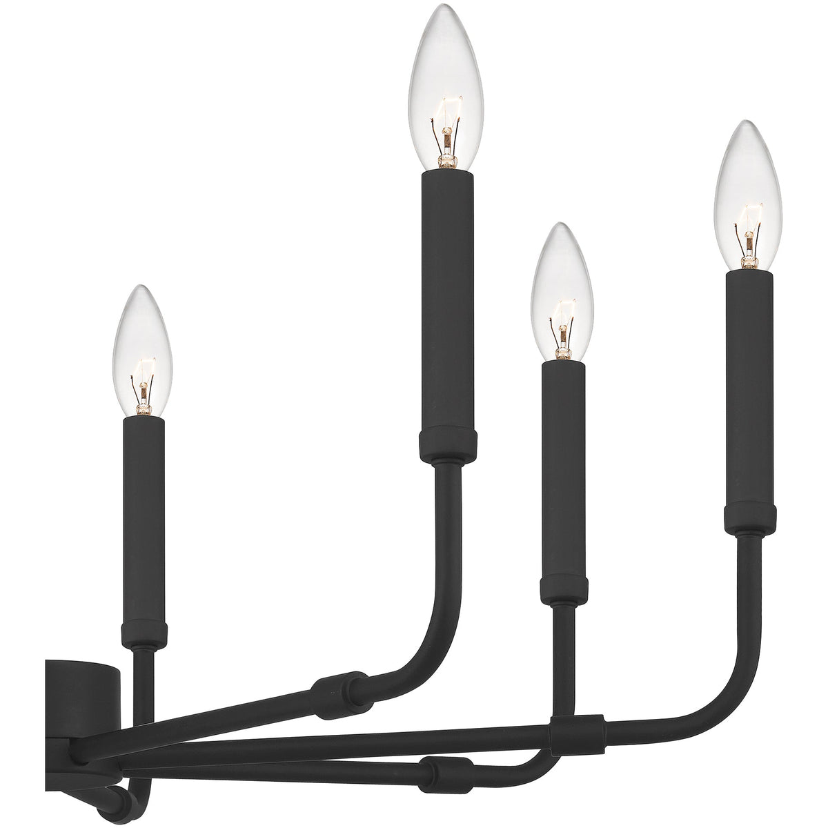 Abner Chandelier – Pared-Back Industrial Brass & Metal Multi-Head Chandelier