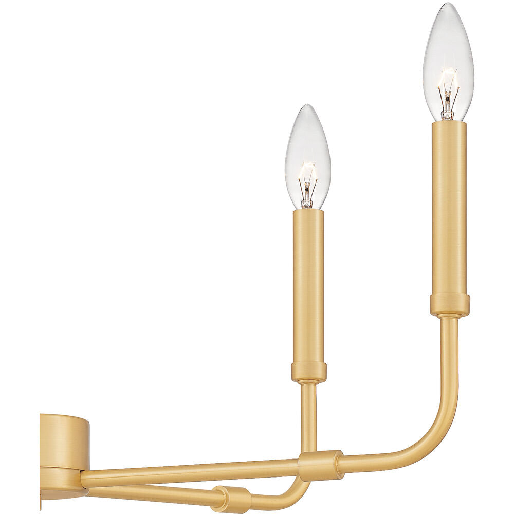 Abner Chandelier – Pared-Back Industrial Brass & Metal Multi-Head Chandelier