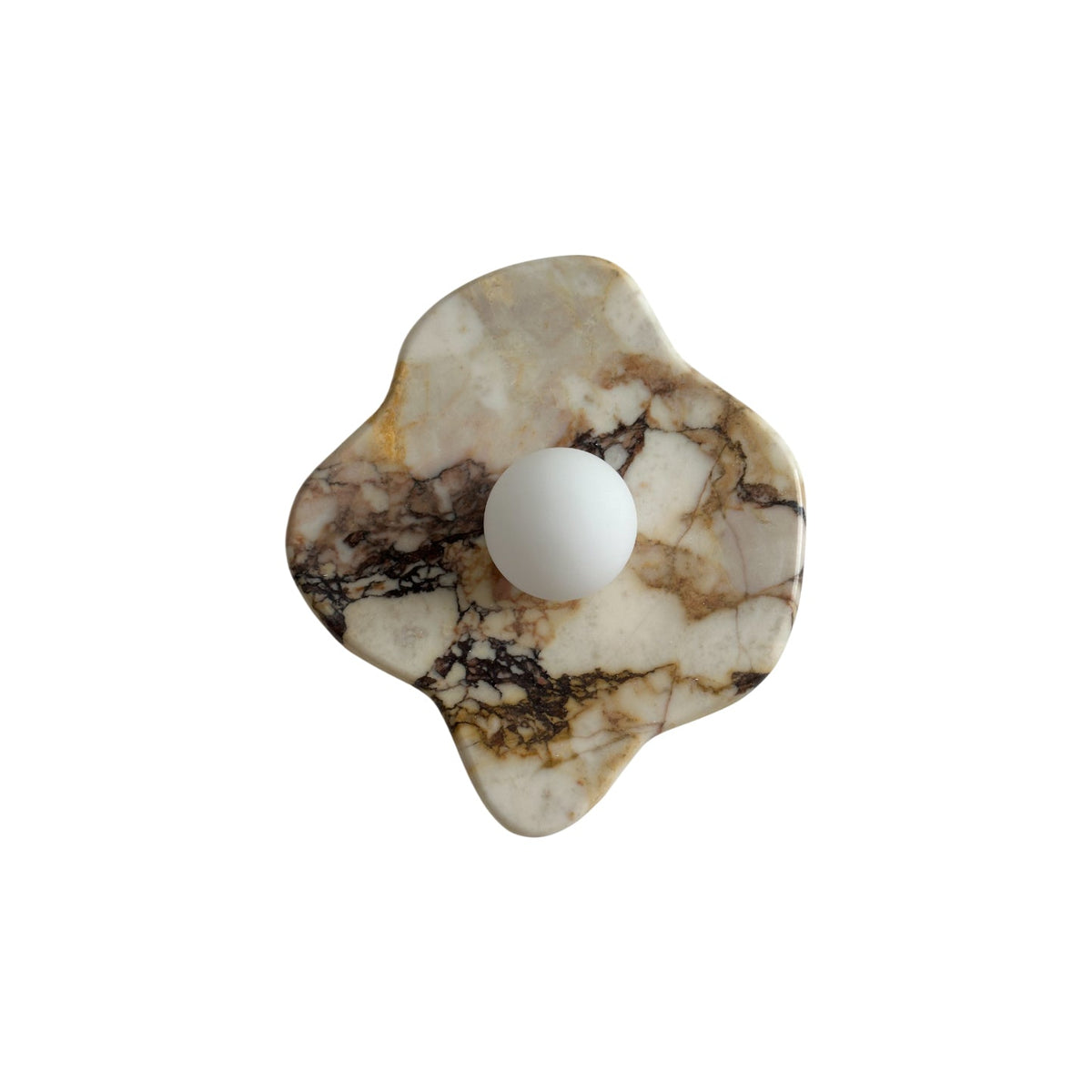 Abnormal Marble Wall Lamp – Natural Stone & Glass Globe Bold Modern Wall Sconce