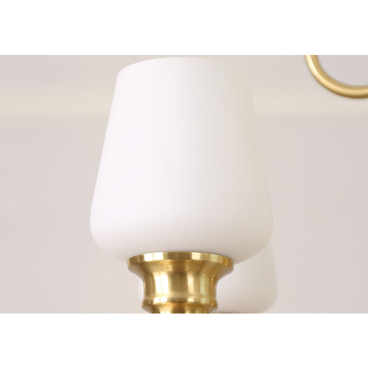 Abrahamson Shaded Tiered Chandelier – Angular Brass & White Glass Multi-Tier Chandelier